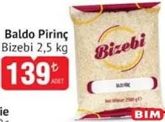 BİZEBİ BALDO PİRİNÇ 2,5 KG